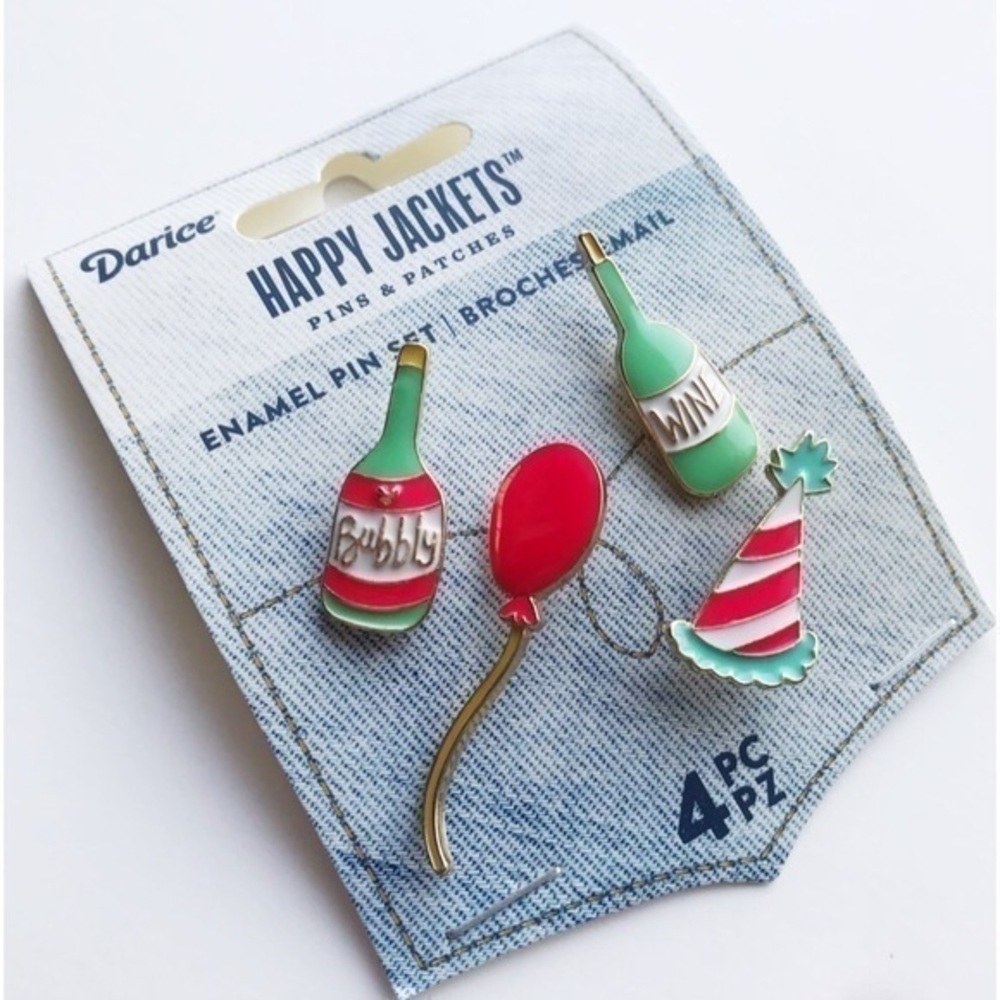 Party Themed Enamel Pins / NWT